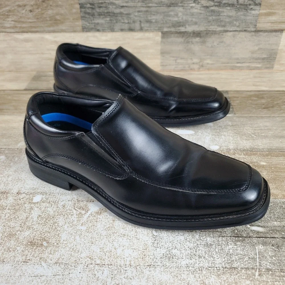Dockers Lawton Mens Work Dress Loafer Shoe Sz 8.5 M Black Leather Slip Resistant